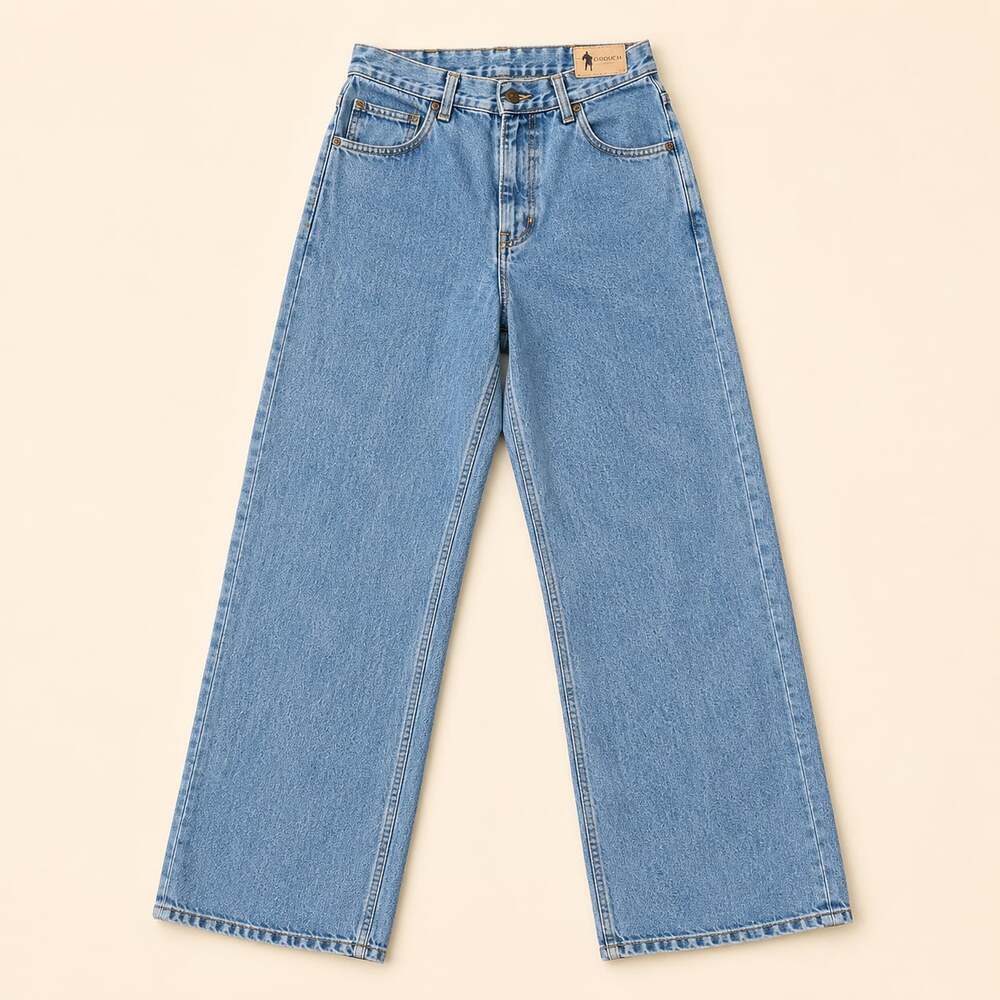Vintage Goouch Wide Leg Jeans 90s Y2K Skater Baggy Denim 34x33
